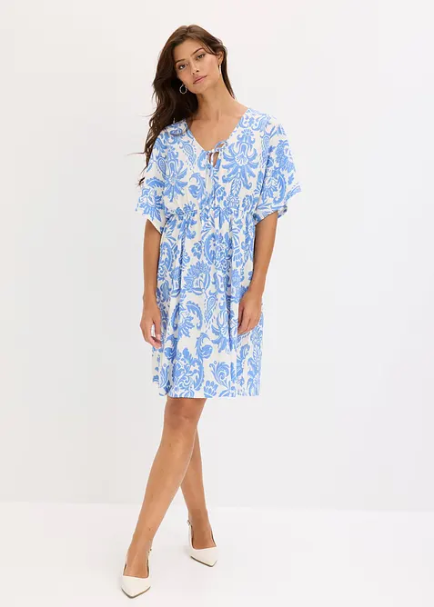 Robe-tunique &agrave; d&eacute;collet&eacute; plongeant, bonprix