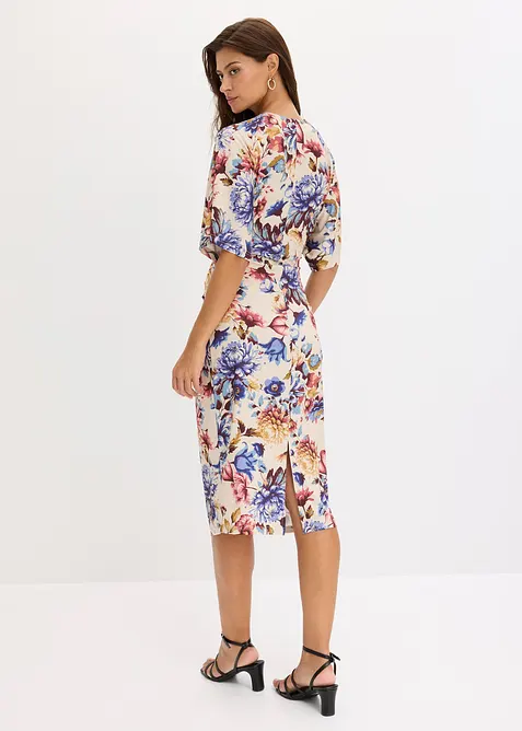 Robe midi twist&eacute;e devant, bonprix