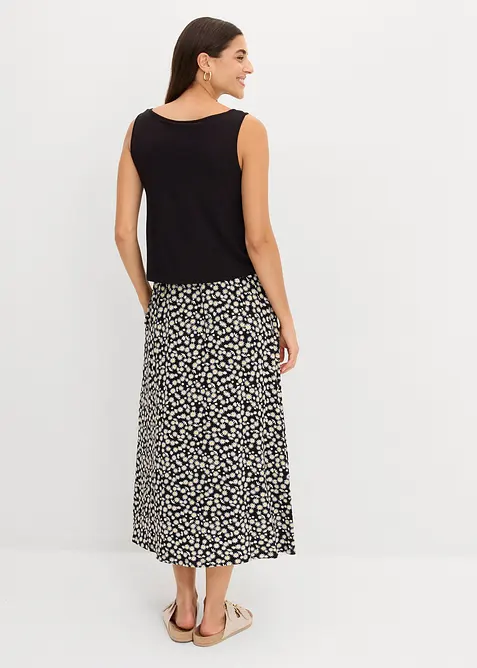 Robe fluide en jersey viscose extensible, bonprix