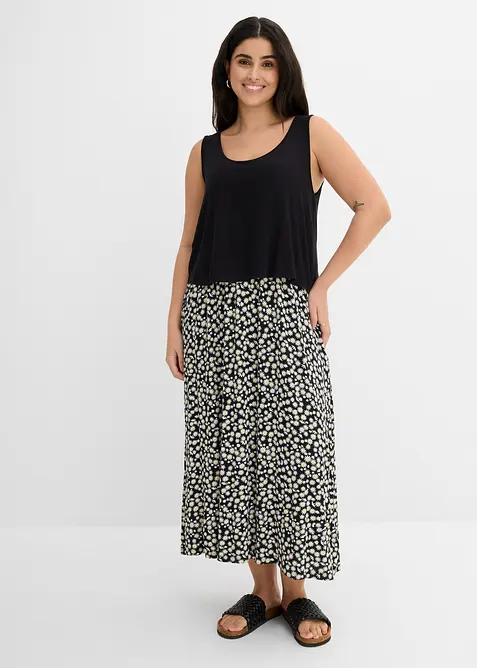 Robe fluide en jersey viscose extensible, bonprix