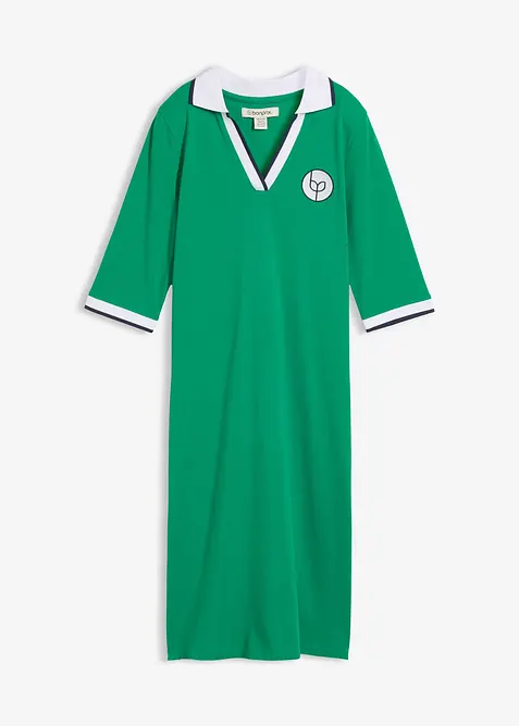 Knieumspielendes Frottee-Kleid mit Polokragen, bonprix