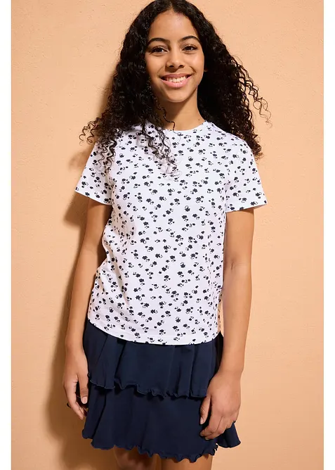 Lot de 2 T-shirts en coton extensible, bonprix