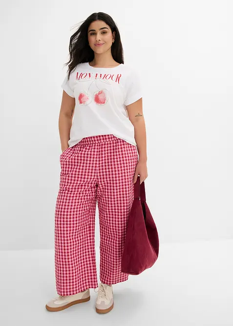 Pantalon large 100% coton, bonprix