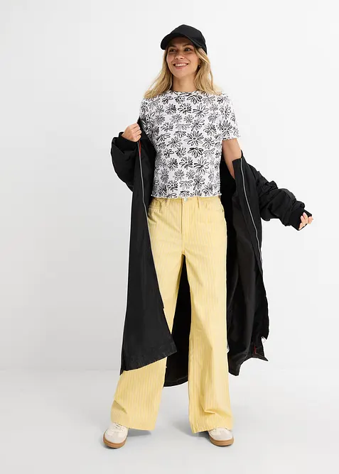 Kurzes T-Shirt aus Baumwoll-Mix, bonprix