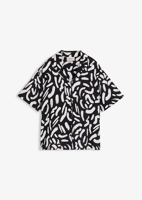 Hemdbluse aus flie&szlig;ender Viskose, bonprix