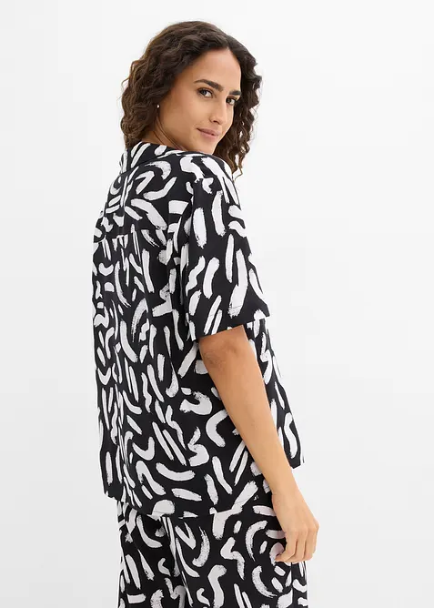 Hemdbluse aus flie&szlig;ender Viskose, bonprix