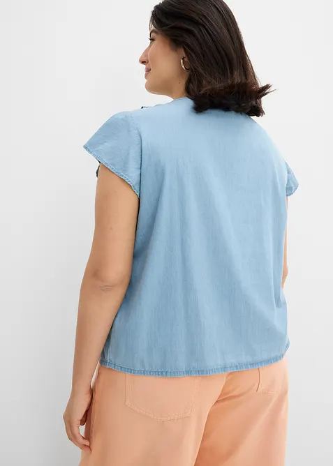 Top en jean 100% coton, bonprix