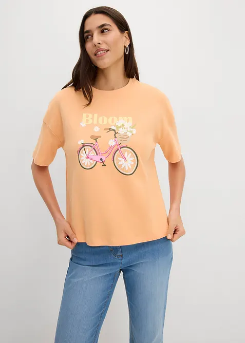 Lockeres T-Shirt aus reiner Baumwolle, bonprix