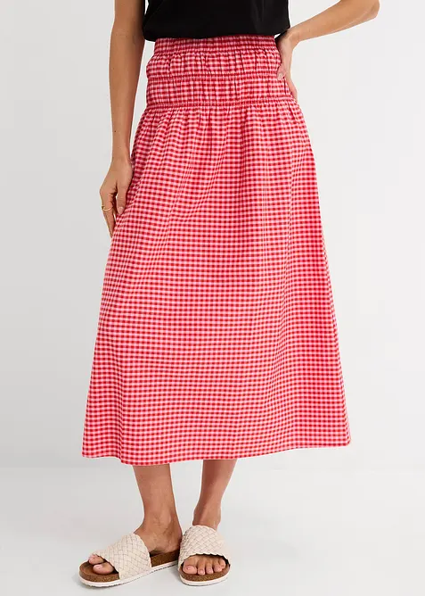 Jupe longue en coton extensible, bonprix