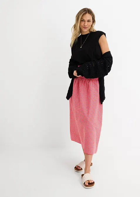 Jupe longue en coton extensible, bonprix