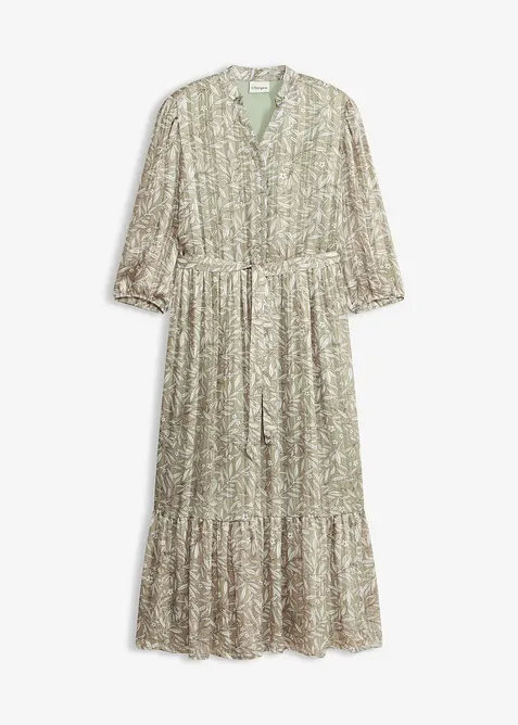 Hemdblusenkleid aus Chiffon, bonprix