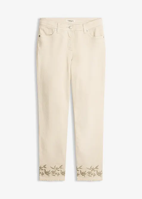 Twillhose mit Stickerei, bonprix