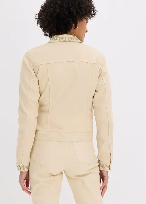 Twill-Jacke mit Stickerei, bonprix