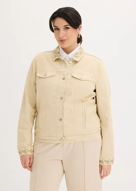 Twill-Jacke mit Stickerei, bonprix