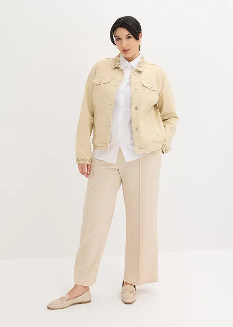 Twill-Jacke mit Stickerei, bonprix