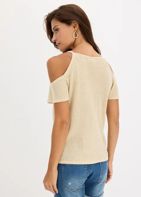 Strickshirt mit Spitze, bonprix