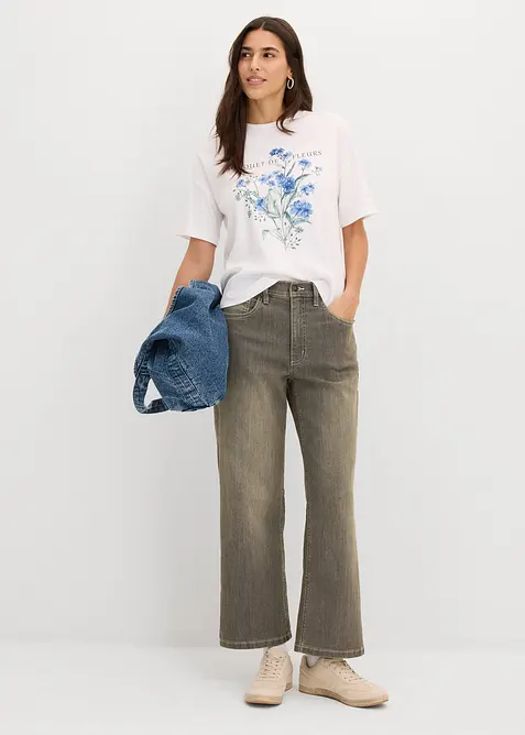 Lockeres T-Shirt aus reiner Baumwolle, bonprix