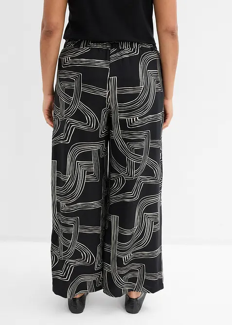 Pantalon large &agrave; pinces, bonprix