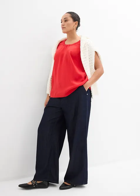 Top sans manches en viscose m&eacute;lang&eacute;e, bonprix
