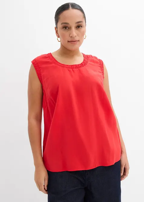 Top sans manches en viscose m&eacute;lang&eacute;e, bonprix