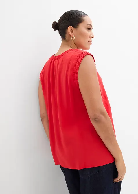 Top sans manches en viscose m&eacute;lang&eacute;e, bonprix