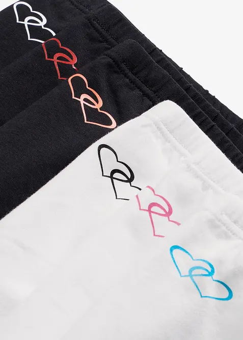 Lot de 6 slips coton doux avec imprim&eacute; c&oelig;urs, bonprix