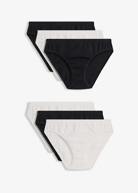 Lot de 6 slips coton doux avec imprim&eacute; c&oelig;urs, bonprix