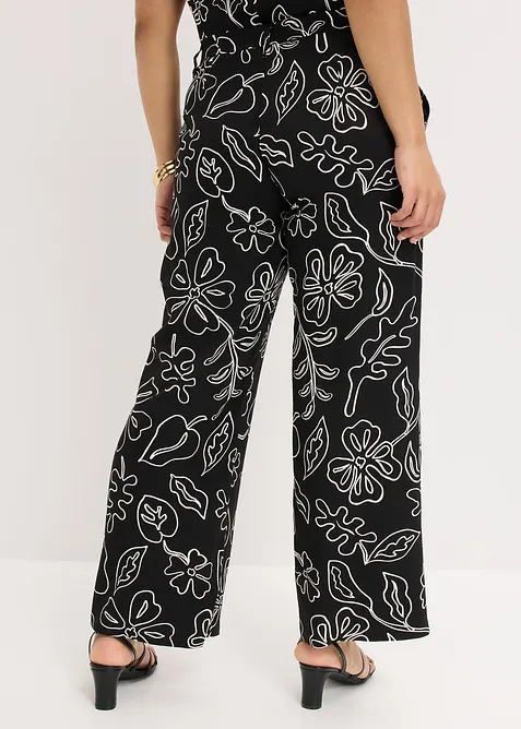 Pantalon large &agrave; pinces, bonprix