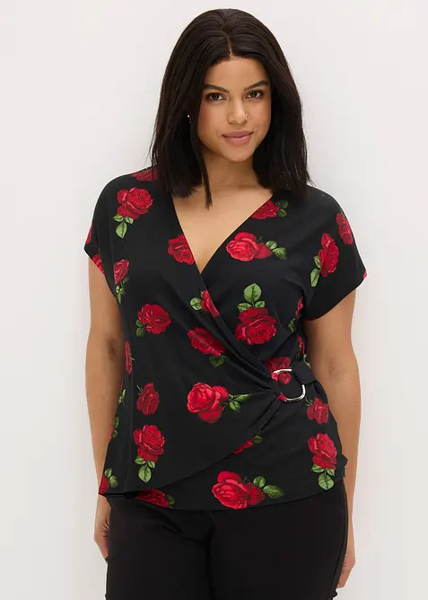 T-shirt imprim&eacute; doux en viscose extensible, bonprix