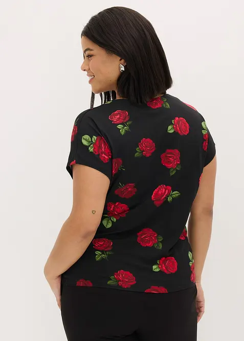 T-shirt imprim&eacute; doux en viscose extensible, bonprix