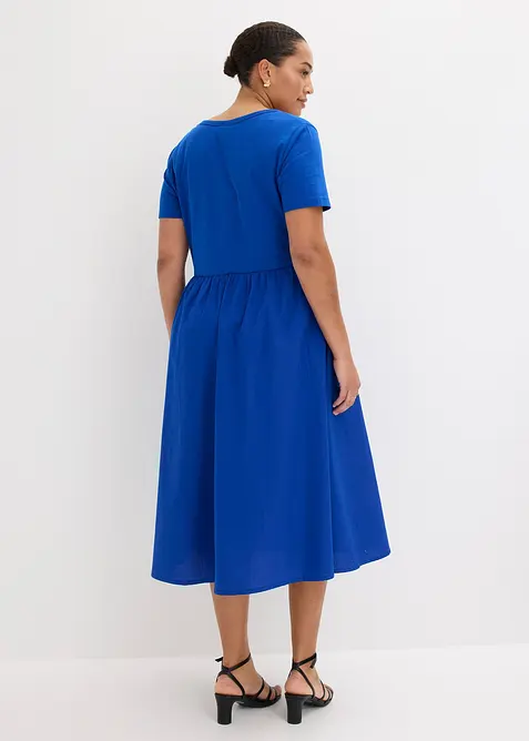 Robe manches courtes en jersey, poches sur les c&ocirc;t&eacute;s, bonprix