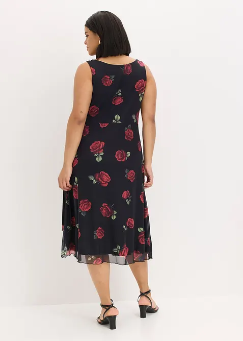 Robe midi en mesh doux, bonprix