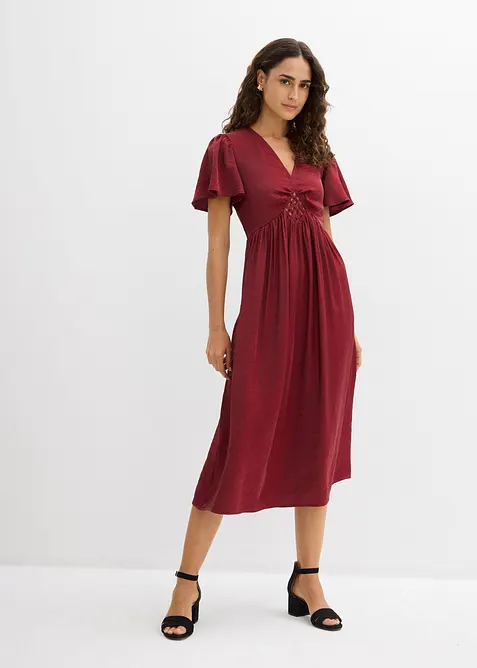 Midikleid aus schimmerndem Satin, bonprix
