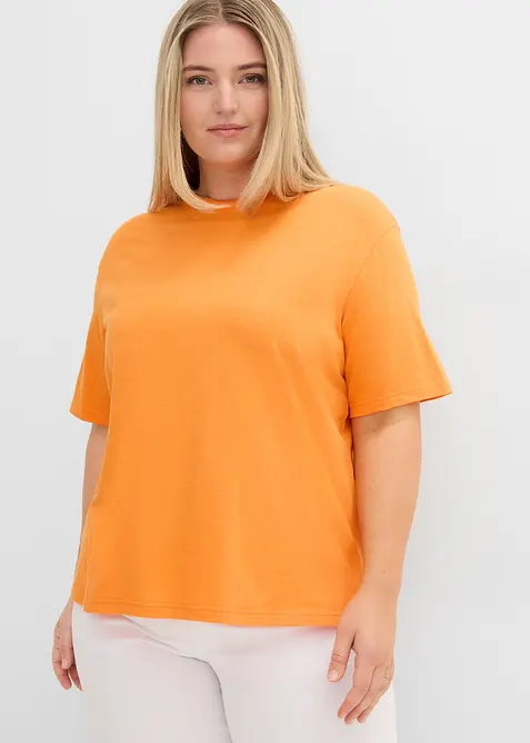 Lot de 2 T-shirts amples en fil flamm&eacute; 100% coton, bonprix