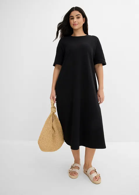 Robe en jersey interlock &eacute;pais avec poches sur les c&ocirc;t&eacute;s, bonprix