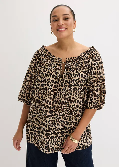 Blouse manches courtes 100% coton, bonprix