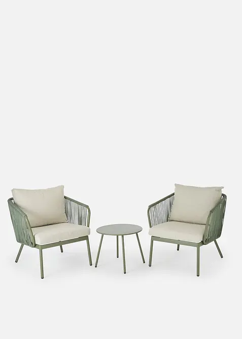 Salon de jardin (3 pi&egrave;ces), bonprix