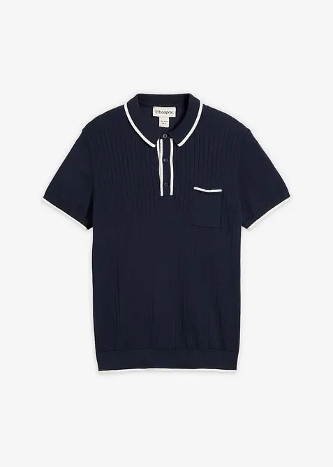 Polo &agrave; d&eacute;tails contrastants, bonprix