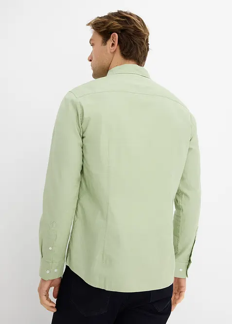Langarmhemd aus Leinen-Mix in Modern Fit, bonprix