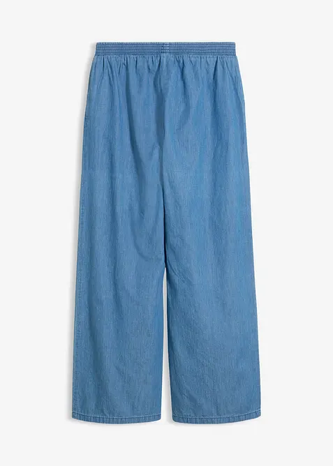 Jean large 100% coton, taille mi-haute, bonprix