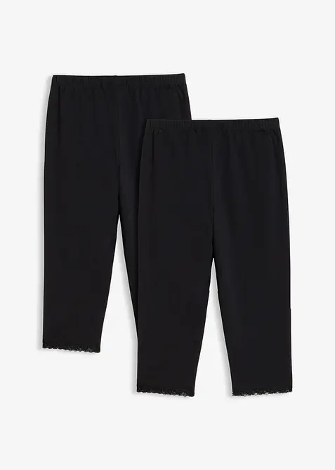 Lot de 2 leggings corsaire, bonprix