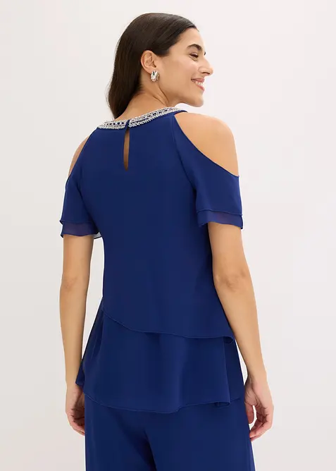 Bluse aus feinem Chiffon mit Stein-Applikation, bonprix