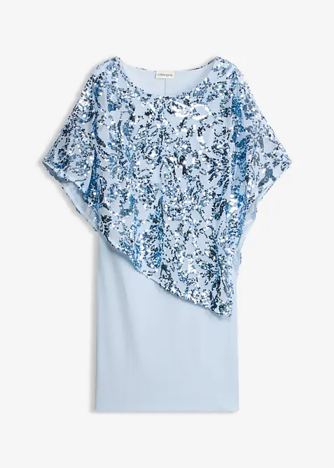 Robe de cocktail avec jet&eacute; &agrave; sequins, bonprix