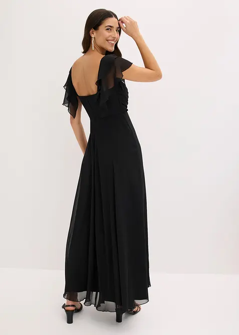 Abendkleid aus feinem Chiffon mit Drapierung, bonprix