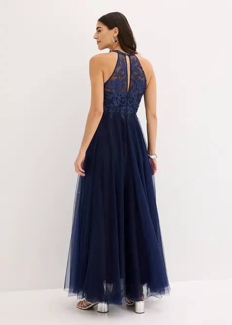 Robe de soir&eacute;e en tulle d&eacute;licat avec dentelle, bonprix