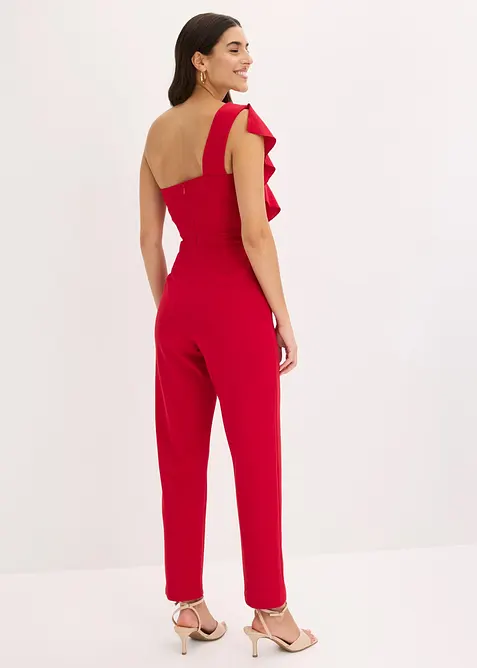 One-Shoulder Overall aus strukturiertem Crep&eacute;, bonprix