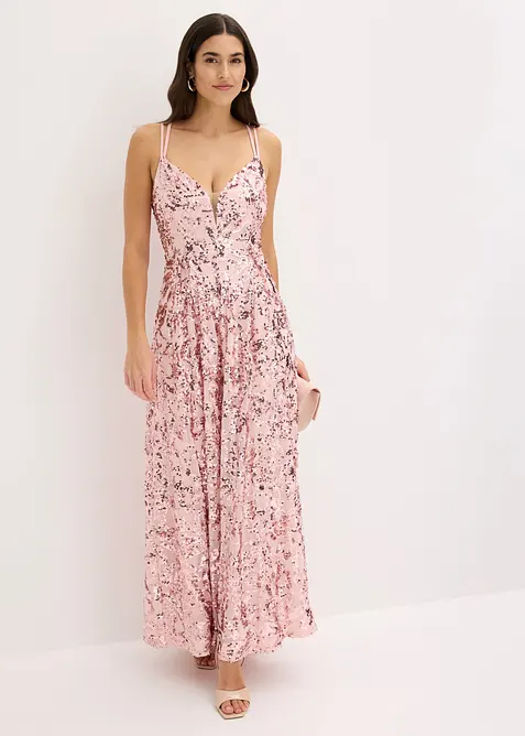 Robe de soir&eacute;e avec broderies de sequins, bonprix