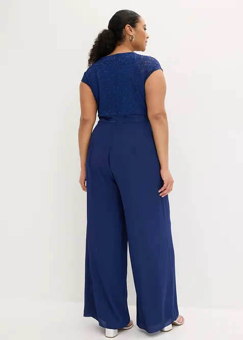 Overall aus feinem Chiffon mit Spitze, bonprix