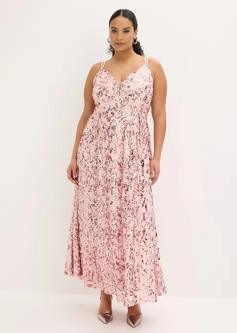 Robe de soir&eacute;e avec broderies de sequins, bonprix