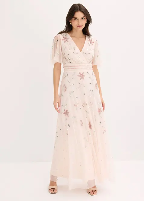 Robe de soir&eacute;e avec broderies de sequins, bonprix